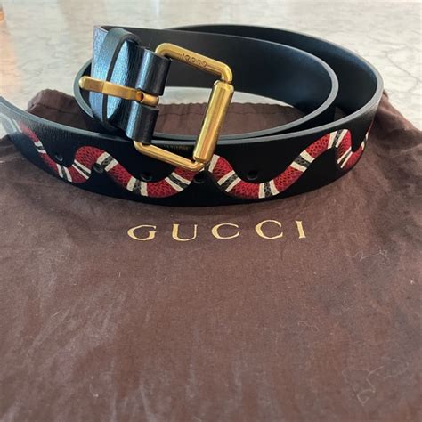 mens gucci kingsnake belt|authentic gucci belt outlet.